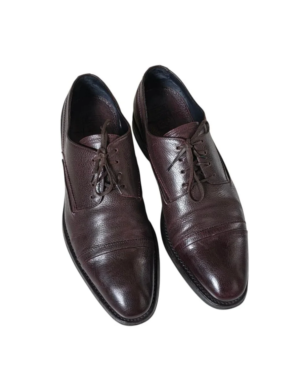 Vtg Ermenegildo Zegna Mens Dress Shoes Leather Oxford Cap Toe Made In Italy S 8
